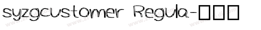 syzgcustomer Regula字体转换